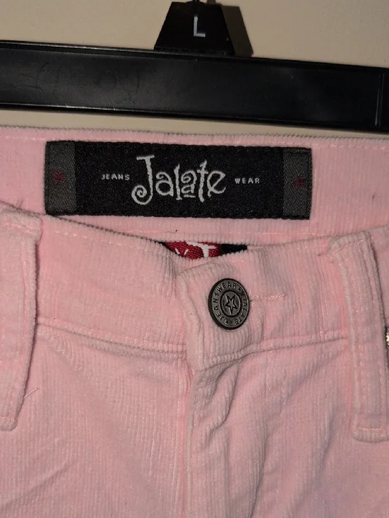 Jalate Corduroy Pastel Pink Flare Jeans Size 3/4 - Picture 3 of 8